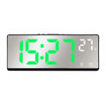 LED display Digital alarm clock Sleek design Table clock 12/24-hour format Voice control clock Night mode Desktop clock Temperature clock for Bedroom clock Office clock Travel clock Ideal for students.