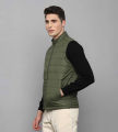 Pantoneclo Premium Quality Multicolor Men's Padding Sleeveless Jacket - Ochre / Silver Blue / Four Leaf Clover. 