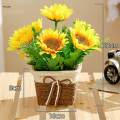 Artificial Potted Flowers Rustic for Living Room Indoor Home Decoration. 