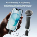 Ulanzi WM-10 Microphone Wireless Mini Noise Reduction Bluetooth Lavalier Microphone For Smartphone Ecording Interviews Videos_ D Leathers. 