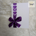 Ribbon design card/ handmade cards/ gift card.