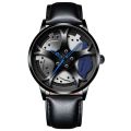 Men Quartz Watch for Waterproof Vacuum Plating Strap with Car Wheel Rim Hub Design Sport Automatic Wristwatch. 