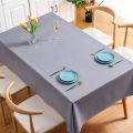 Simple solid color tablecloth wholesale waterproof and oilproof pvc tablecloth ins style hotel tablecloth plain blue fabric. 