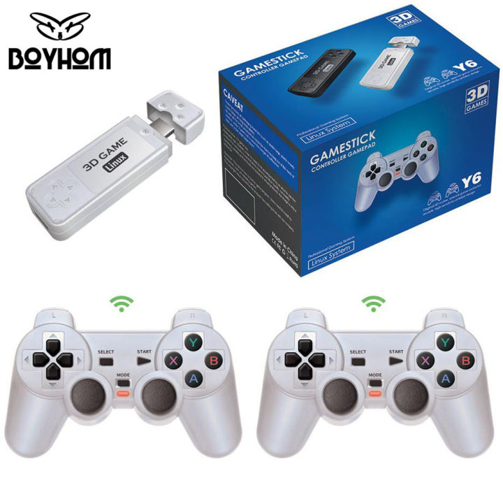 Y6 4K TV Game Stick Video Game Console 60fps HDMI Output Low Latency GD10/M8/P5 Handle Portable Retro Game Console For GBA / PS1