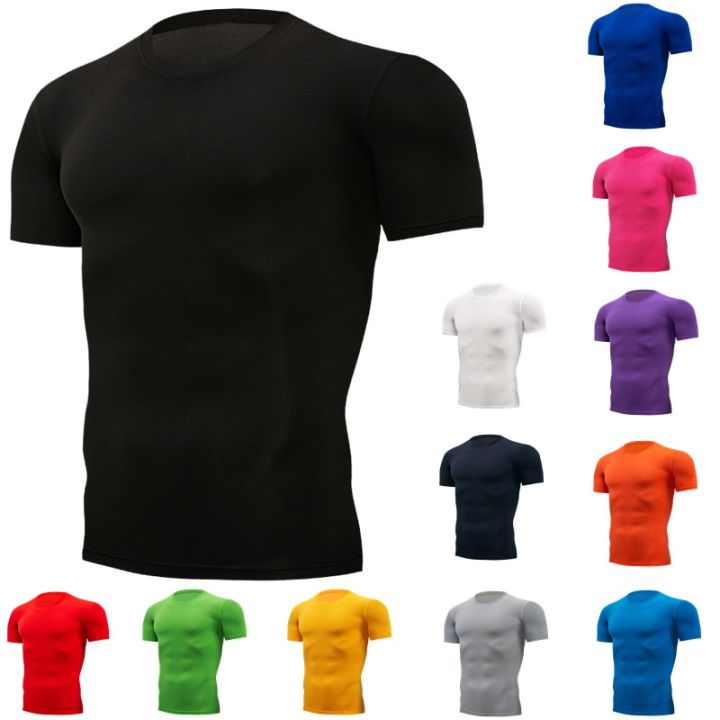 Quick%20Dry%20Running%20Men's%20Compression%20T-shirt%20Breathable%20Football%20Suit%20Fitness%20Tight%20Sportswear%20Riding%20Short%20Sleeve%20Shirt%20Workout%20-%20Image%203