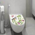 Toilet Seat Wall Sticker Bouquet Toilets Stickers for WC Cistern Bathroom.