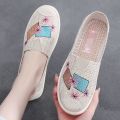 Women's Cloth Shoes Old Beijing Autumn New Slip-on Lofter Low-Cut Canvas Shoes Casual Flat Shoes Soft Bottom Women's Shoes. 