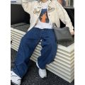 Japanese-StylecityboyJeans Men's National Fashion All-Match Loose Cargo Wide LeginsMen's and Women's Casual Pants.