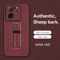 lthmy for Xiaomi 13T case hard shockproof PU leather cellphone back cover phone casing Bracket Holder.
