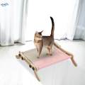 Cat Window Perch Hammock Steady Space Saving with Wood Frame for Indoor Cats Cat Bed pink gray. 