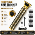 T9 Professional Hair & Beard Trimmer | Type-C Charging | Metal Body | Cordless Barber Clipper. 