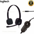 Logitech H151 Wired Headset, Stereo Headphones with Rotating Noise-Cancelling Microphone, 3.5 mm Audio Jack, In-Line Controls, PC/Laptop/Tablet/Smartphone - Black. 