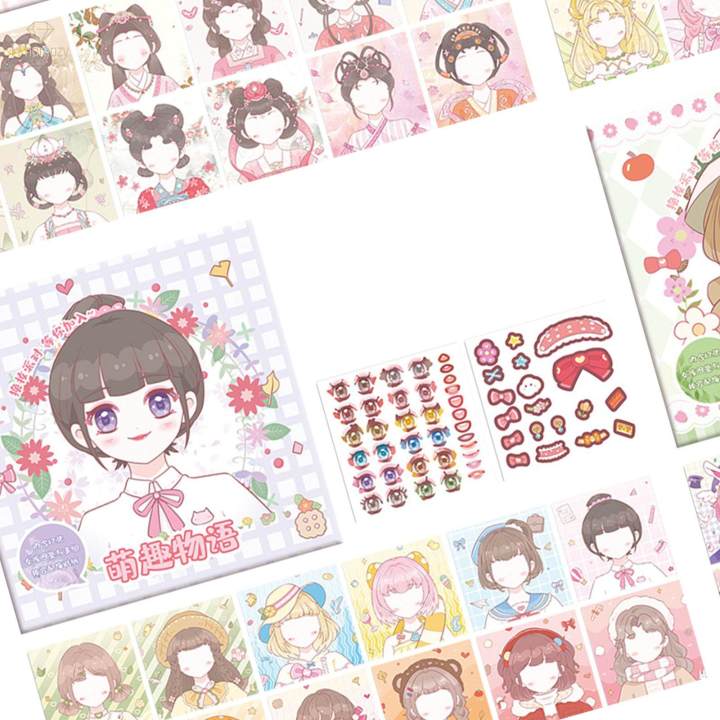 4Pcs Make A Face Sticker Book Stocking Stuffers Birthday Children Craft