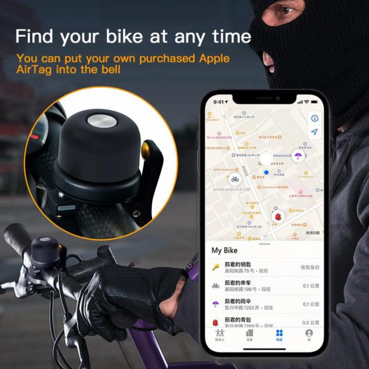 1pc%20Bicycle%20Bell%20Waterproof%20Anti-Theft%20Brass%20Holder%20Theft%20Positioning%20Air%20Tag%20Holder%20Bell%20Bike%20Accessories%20For%2022-25mm%20Handlebar%20-%20Image%204