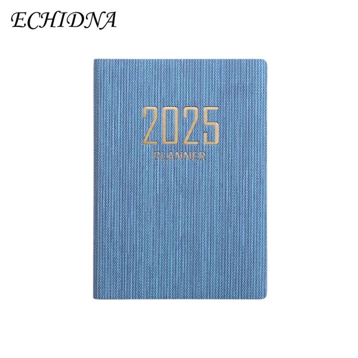 Durable Faux Leather Notebook 2025 Planner with Thick Paper Faux Leather Cover Smooth Writing No Ink Bleeding Ink-resistant Paper Perfect for Smooth Writing Journal