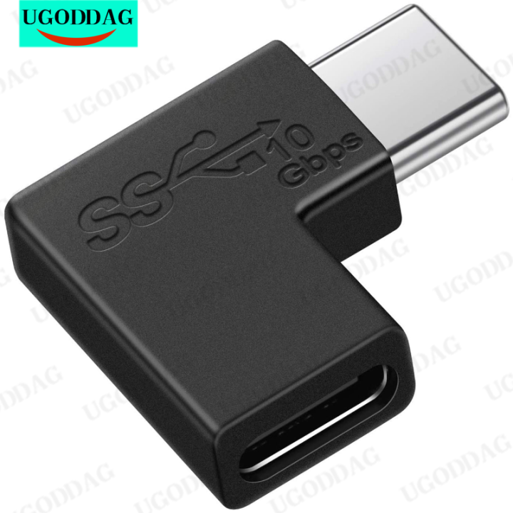 USB Type C 3.1 Male to Female Right Angle 90 Degree Extender Quick ...