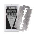 Feather Double Edge Safety Razor Blades- Platinum Coated Hi-Stainless Steel Razor Blades - Fits Most Safety Razors - Super Sharp for Close Shaves -5 pcs.