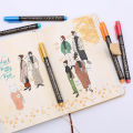 Guangna 3700 Metal Paint Pen Marker Ceramic Album DIY Graffiti Drawing Pen Soft Tip Calligraphy Pen Set. 
