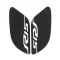 Motorcycle Fuel Tank Pad Anti Slip Protector Stickers Knee Grip Side Decals For Yamaha R15 - White in Black. 