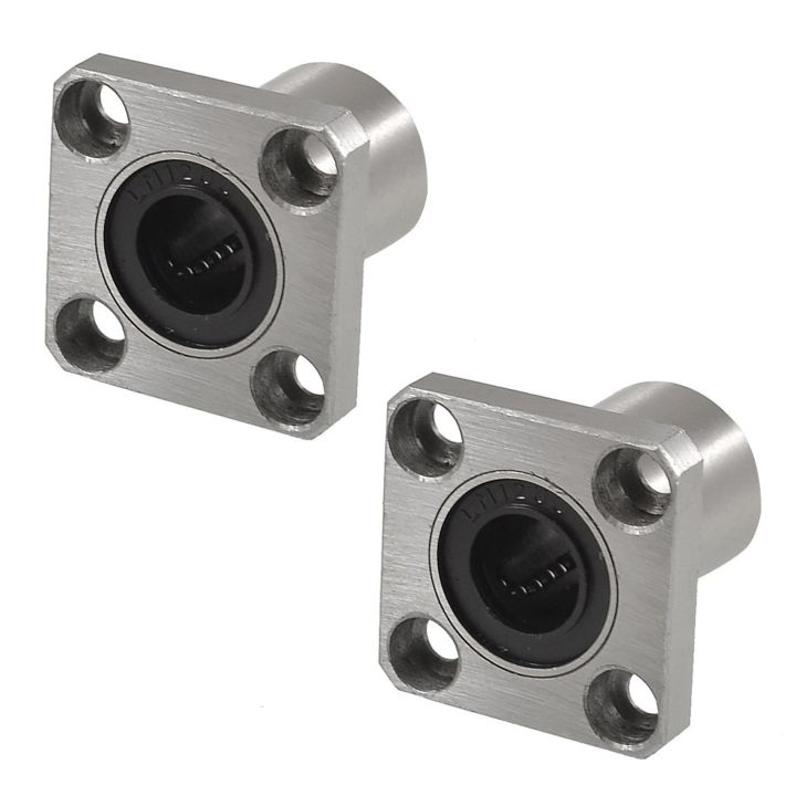 2X Bushings Square Flanged Long Linear Bearing 12mm x 21mm x 30mm