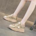 Dad Shoes Women2023Spring Popular LightweightinsFashionable Mesh Breathable Thick Bottom All-Match Height Increasing Casual Sneakers. 