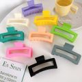 Korean Large Solid Hair Claw Elegant Hairpins Barrette Crab Hair Clips For Women Girls Square Headwear Hair Accessories Jewelry. 