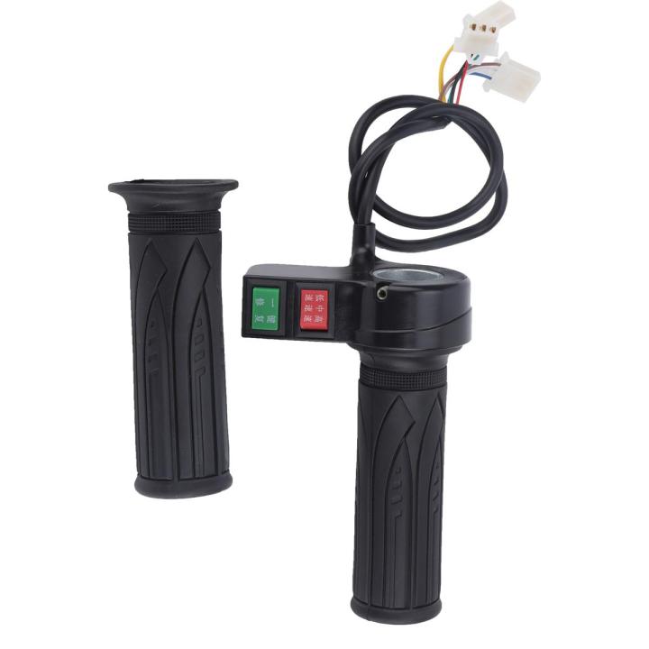 1 Pair Throttle Grip 3 Speed Control Handle Grips For Electric Bike New
