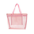 Women Transparent Handbags Large Shopping Beach Totes Mesh Shoulder Bags. 
