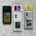 For VIVO V30E 5G Case Transparent silicone change wallet photo clip Lens Protection for vivo V30E Back Cover.