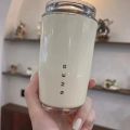 Original SMEG Hot Coffee Insulated Stainless Steel Thermal Glass Mug Sport Bottle with Compartment Water White Thermos. 