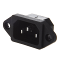 10X IEC 320 C14 Male Plug 3 Pins PCB Panel Power Inlet Socket Connector. 