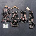 Pajamas for Women Pijama 5 Pieces Set Sexy Ladies Pyjama Sleepwear Women Pajama Sets Sleep Lounge with ChPads Homewear.