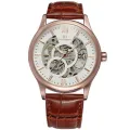 Forsining Rose Gold Design Men Top Brand Luxury Erkek Saat Skeleton Mechanical Watch Clock Relogio Montre Homme Free Ship. 