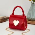Fashion Mini Handbags PVC Crossbody Coin Purse Solid Color Handbag Plastic Small Chain Jelly Bag for Girl Wholesale. 