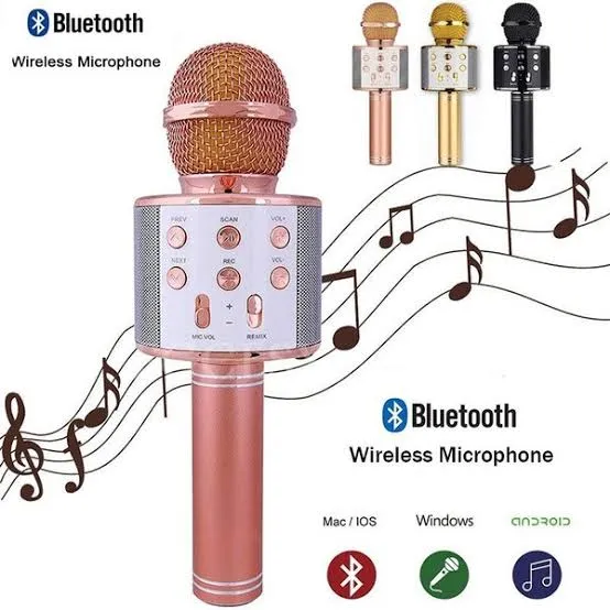 Wireless Bluetooth Microphone Speaker Karaoke WS-858