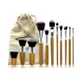 Professional Bamboo makeup  Brush Set- 11 Pcs. 