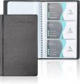 Premium Business Card Holder with Black Cover New Elegant Desk Organizer for Office Supplies. 