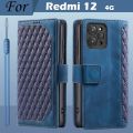 For Xiaomi Redmi 12 Phone Case Redmi 12 Cover Shockproof flip leather case for Xiaomi Redmi 12 4G case magnetic wallet Book etui.