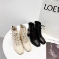 women Ankle boots PU Leather 35-39 feet length boots for women Round Toe Chelsea boots high heel boots AB784. 
