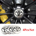 4Pieces 56mm for Toyota Camry Corolla Yaris Vios Innova Hilux Rav4 Reiz Crown Car Wheel Center Stickers Aluminum Alloy Automotive Tire Rim Hub Emblem Decoration. 