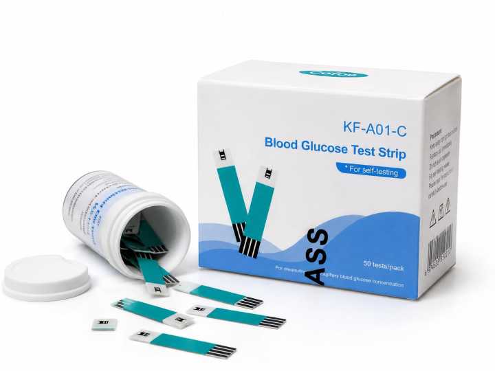 Cofoe KF-A01-C Precision Blood Glucose Test Strips 25 & 50 PCS Fast Accurate Sugar Monitoring Strips