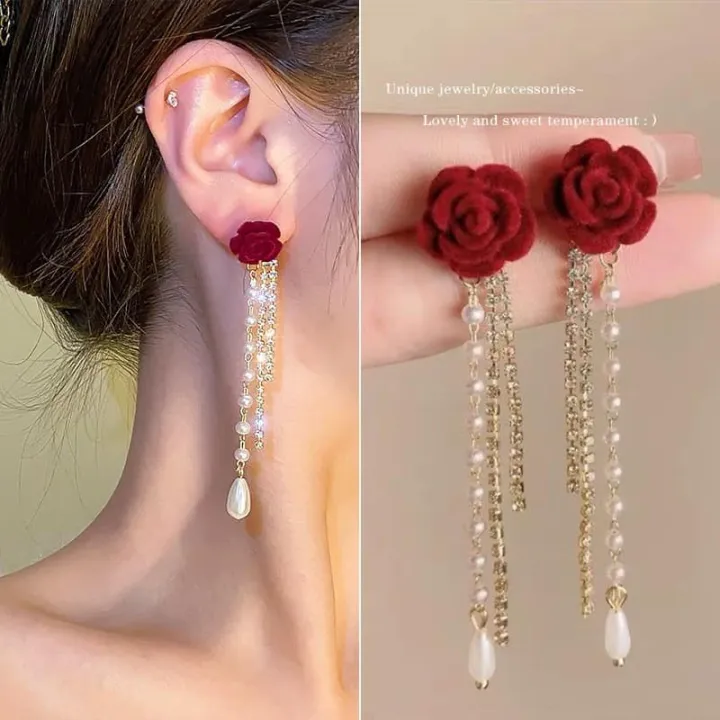 Red%20Flower%20Simulated-pearl%20Long%20Tassel%20Dangle%20Earrings%20for%20Women%20-%20Image%206