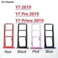 For Huawei Y7 2019 Sim Card Tray For Y7 Pro 2019 Sim Card Slot SD Card Tray Holder Adapter For Y7 Prime 2019 SD Card Tray Holder. 