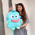 2023 Japanese Funny Cute Cartoon Big Mouth Backpack Ugly Cute Blue School Bag Large Capacity Backpack Men and Women. 