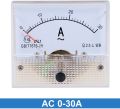 AC 30A ANALOG AMP Meter AC Analog Ampere Meter 0-30A Gauge Square Panel AC 0-30A Current Amperemeter 30A Analog Panel Ammeter Current Meter For AC 220V Line. 