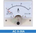 AC 30A ANALOG AMP Meter AC Analog Ampere Meter 0-30A Gauge Square Panel AC 0-30A Current Amperemeter 30A Analog Panel Ammeter Current Meter For AC 220V Line. 