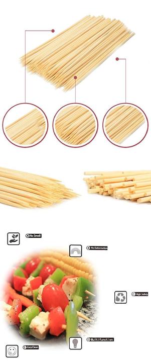 Preeyawadee%20WIILII%20100%20PCS%20Bamboo%20Skewers%20Grill%20Shish%20Kabob%20Wood%20Sticks%20Barbecue%20Cooking%20BBQ%20Tools%20-%20Image%204