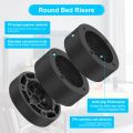 4Pcs Round Furniture Riser Heavy Duty Bed Chair Riser Support 1300lb Anti-Slip Washing Machine Desk Couch Bottom Leg Raiser. 