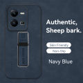 lthmy for VIVO V25e case hard shockproof PU leather cellphone back cover phone casing Bracket Holder.