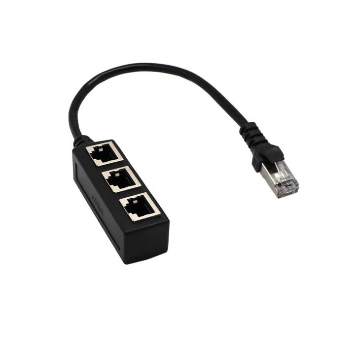 【FUPANG】1 to 3 RJ45 Ethernet Cable Splitter 3 Way Adapter Connector ...